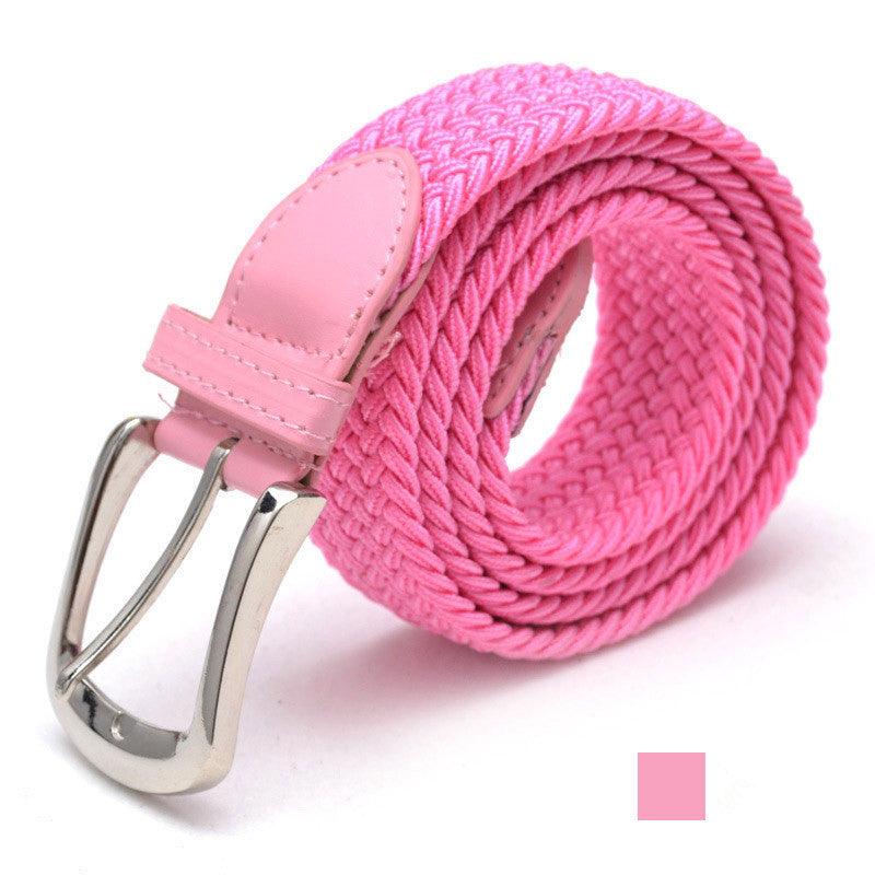 Men's Belt Unisex Braided Elasticated Belt Stretch Belt Canvas Belt Student Belt - BUNNY BAZAR
