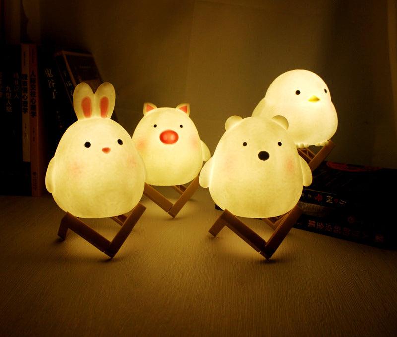 Led Night Light Rabbit Cartoon Ins Creative Children's Luminous Toy - BUNNY BAZAR