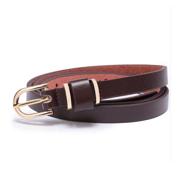 Women's Korean Fashion Pin Buckle Belt Thin Belt - BUNNY BAZAR
