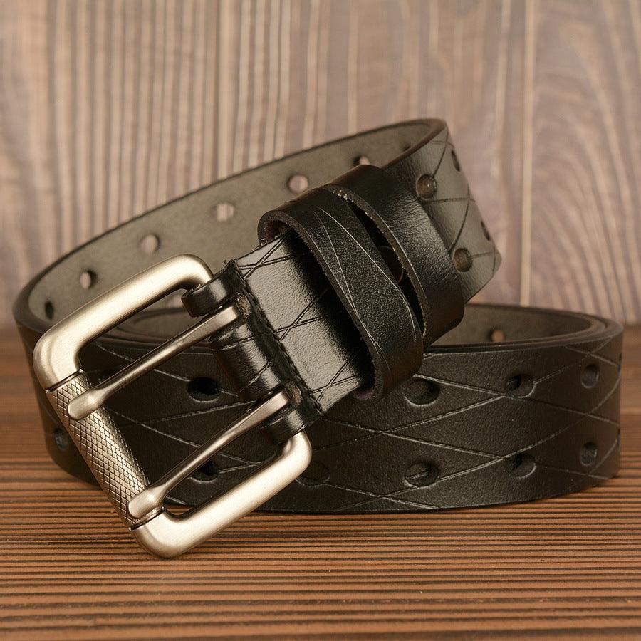 Men's Belt Leather Personality Belt Men's Casual Jeans Belt - BUNNY BAZAR