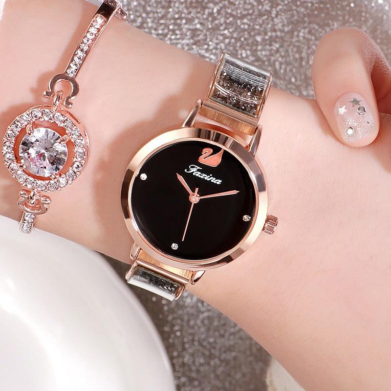 T-33 Beautiful Stylish Watch withe Bracelet in 8 Different Colors - BUNNY BAZAR