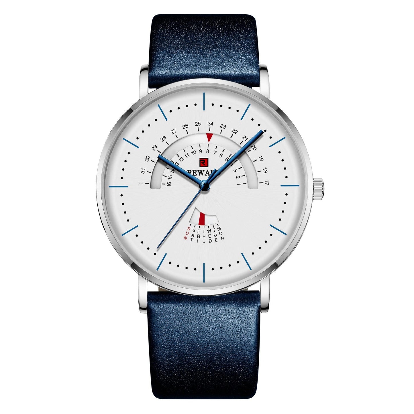 Luxury Men Watch Mesh Belt Waterproof Mens Watch Calendar Week Clock - BUNNY BAZAR
