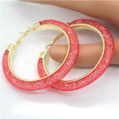Gold-plated Earrings, Crystal Mesh Chain, Female Earring Jewelry - BUNNY BAZAR