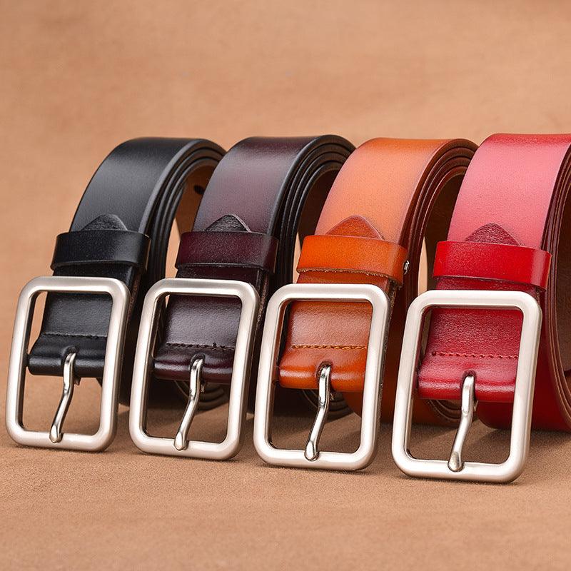 Leather belt buckle belt - BUNNY BAZAR