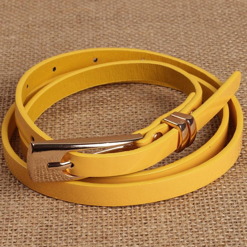 Women's Decorative Belt Candy Color One-piece Dress With - BUNNY BAZAR