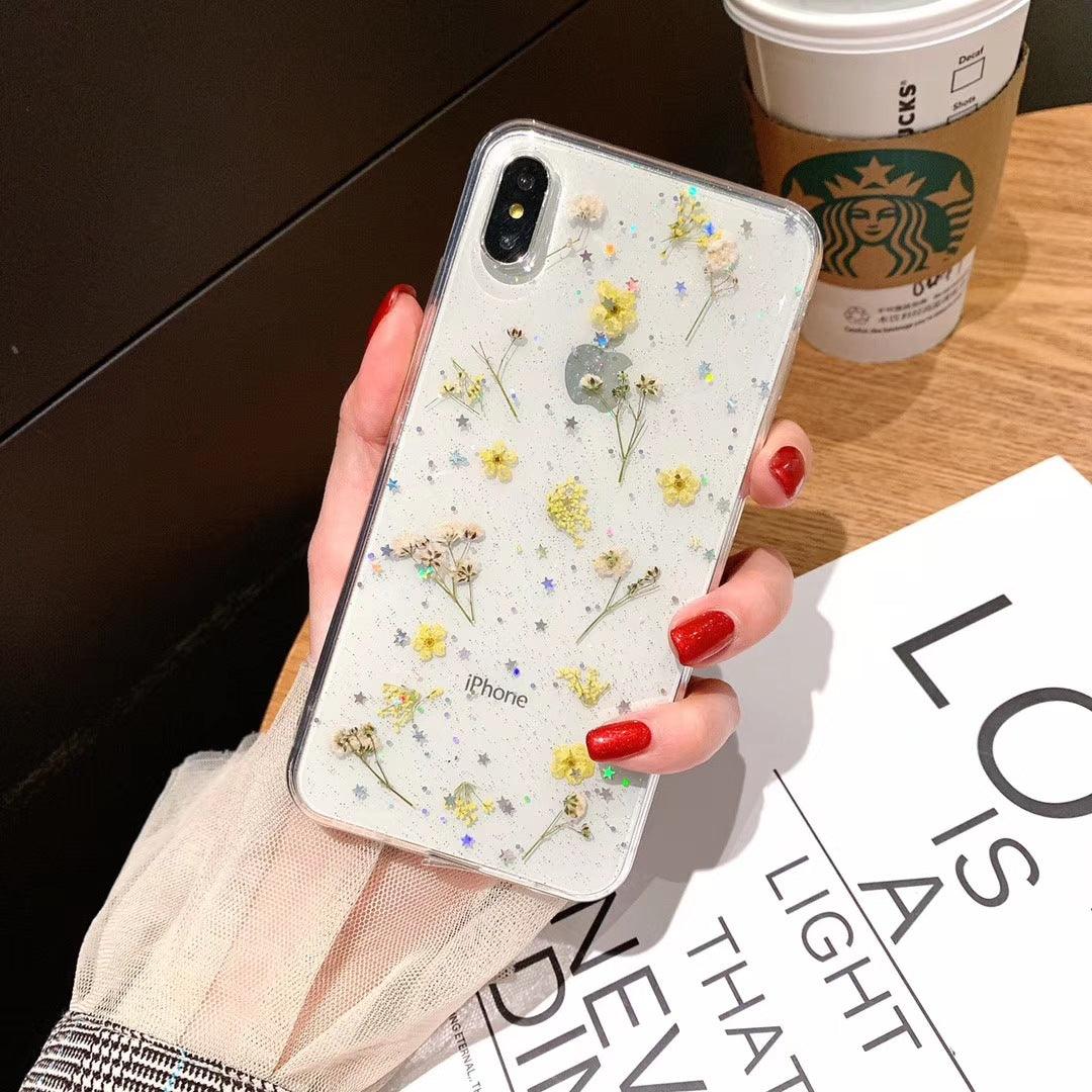 Epoxy Phone Case Dried Flower Protective Cover - BUNNY BAZAR