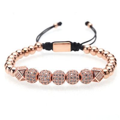 Micro inlay black diamond ball bracelet - BUNNY BAZAR