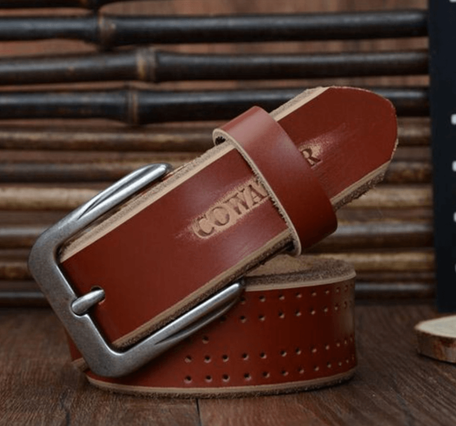 Men's leather belt - BUNNY BAZAR