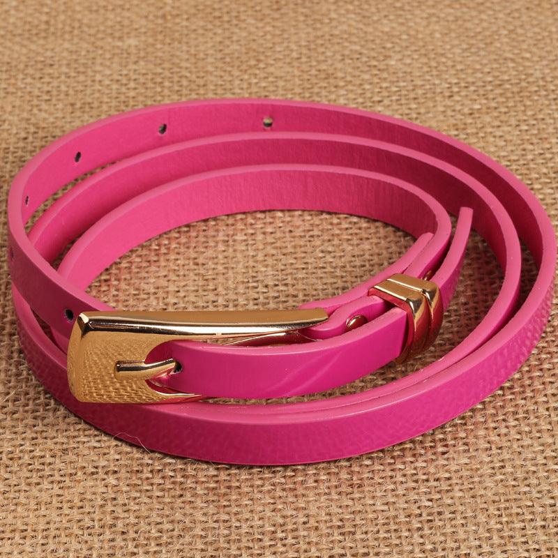 Women's Decorative Belt Candy Color One-piece Dress With - BUNNY BAZAR