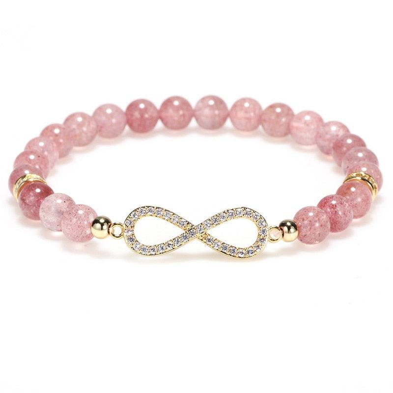 Natural Strawberry Crystal Zircon Bracelet Makes a Perfect Gift For Any Couple - BUNNY BAZAR