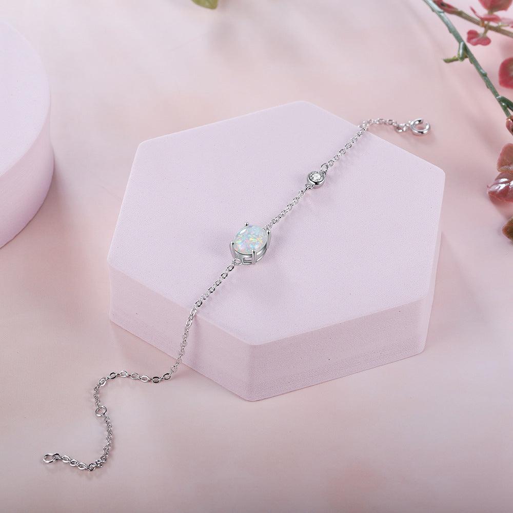 New Jewelry European And American Simple White Silver Bracelet - BUNNY BAZAR