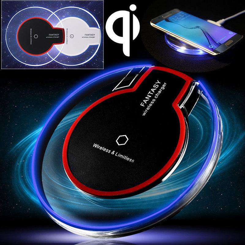 New Wireless Charging Dock Charger Crystal Round Charging Pad - BUNNY BAZAR