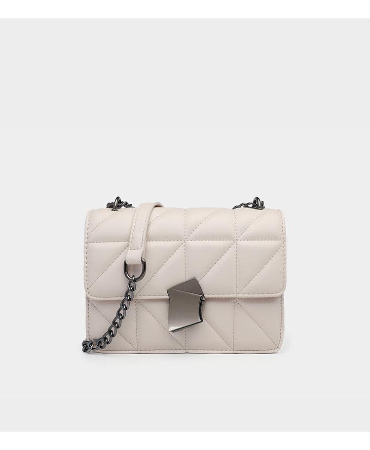 Leather Rhombus Chain Shoulder Messenger Bag - BUNNY BAZAR