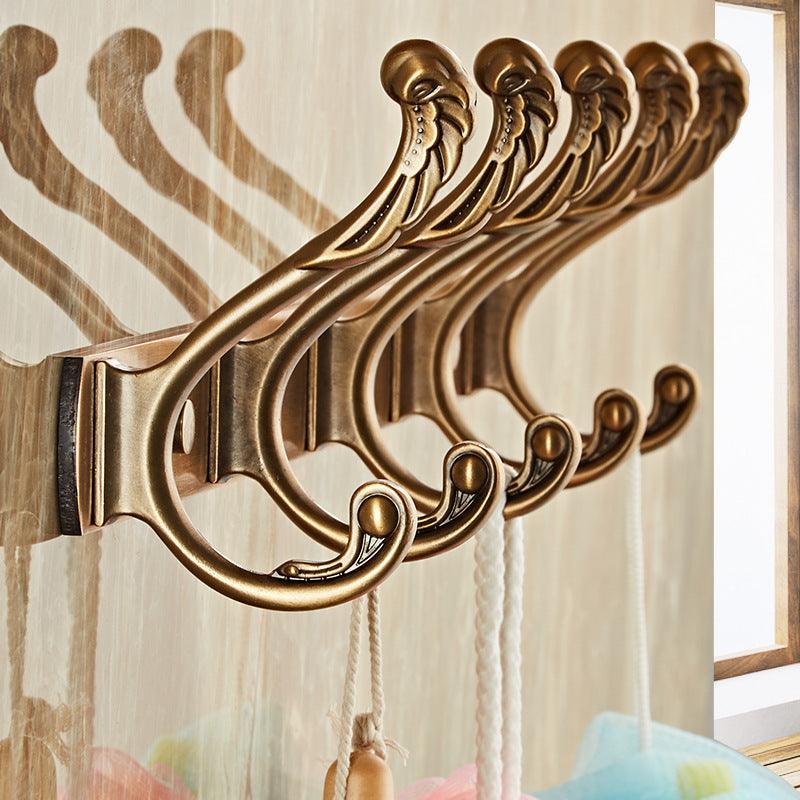 Punch-free Hook Door Behind The Door Hanger Hook Antique Row Hook Hanger Wall Hanging Retro Coat Hook Wall - BUNNY BAZAR