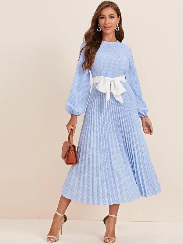 Polka dot long sleeve dress - BUNNY BAZAR