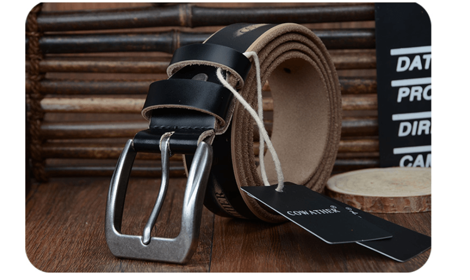 Men's leather belt - BUNNY BAZAR