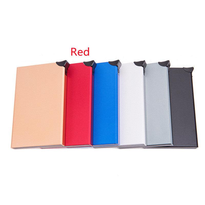 Metal Aluminum Anti-theft Brush Anti-magnetic RFID Wallet Automatic Card Box - BUNNY BAZAR