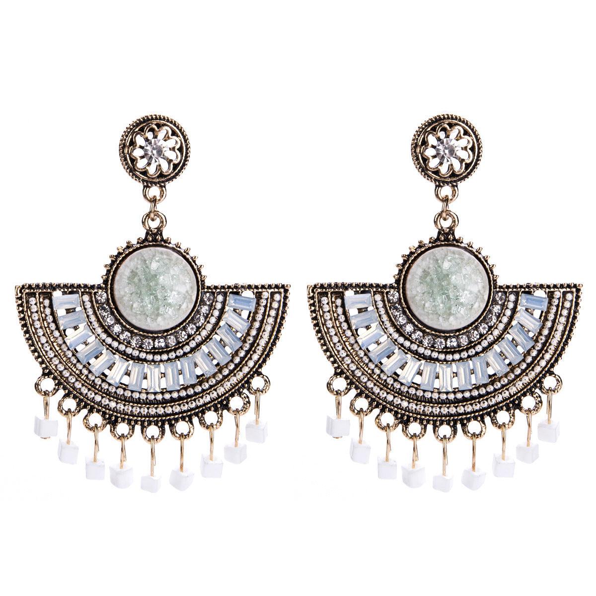 Elegant Bohemian Tassel Earrings For Women Beads dangle Earrings - BUNNY BAZAR