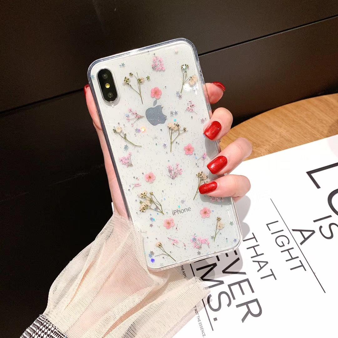 Epoxy Phone Case Dried Flower Protective Cover - BUNNY BAZAR
