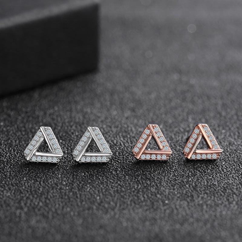Diamond Triangle Simple Earrings - BUNNY BAZAR