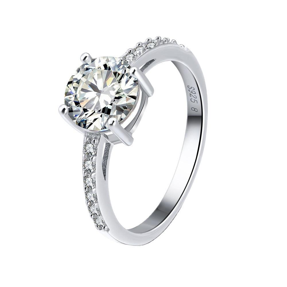 RINNTIN S925 Sterling Silver Diamond Ring Korea - BUNNY BAZAR
