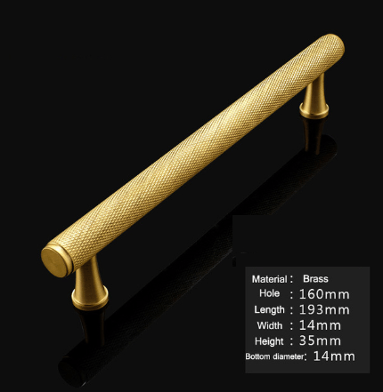 Pure copper Chinese style drawer door handle handle wine cabinet simple handle cabinet single hole pure copper Nordic - BUNNY BAZAR