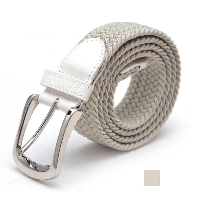 Men's Belt Unisex Braided Elasticated Belt Stretch Belt Canvas Belt Student Belt - BUNNY BAZAR