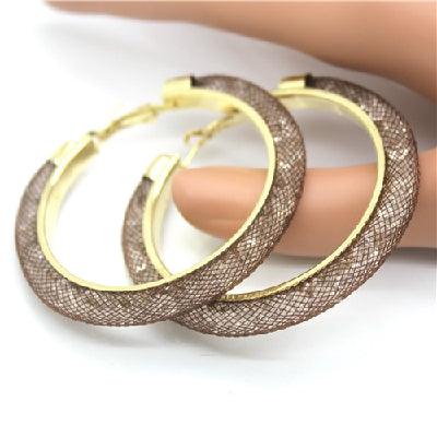 Gold-plated Earrings, Crystal Mesh Chain, Female Earring Jewelry - BUNNY BAZAR