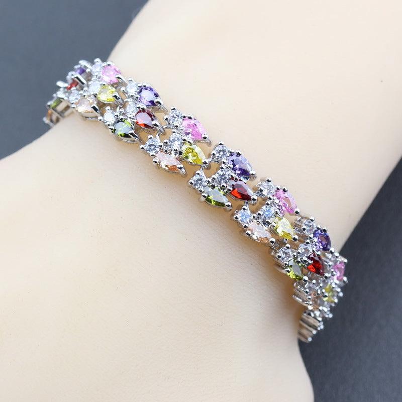 Mark Wedding Jewelry White Cubic Zirconia Luxury Bracelet - BUNNY BAZAR