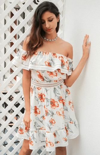 One-shoulder ruffle dress - BUNNY BAZAR