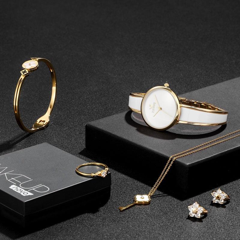Gift Box Watches Set Bracelet Necklace Earring Ring Set - BUNNY BAZAR