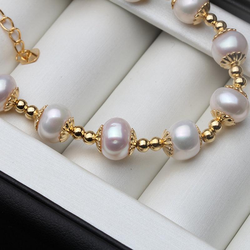 Real Freshwater Round Pearl Bracelet For Women Natural Pearl - BUNNY BAZAR