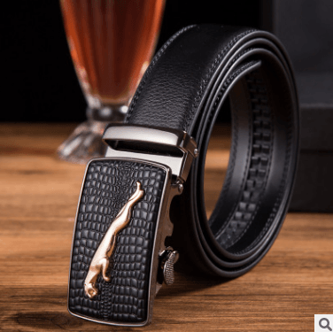 Men's leather factory direct belt buckle leather belt men's automatic belt belt wholesale business - BUNNY BAZAR