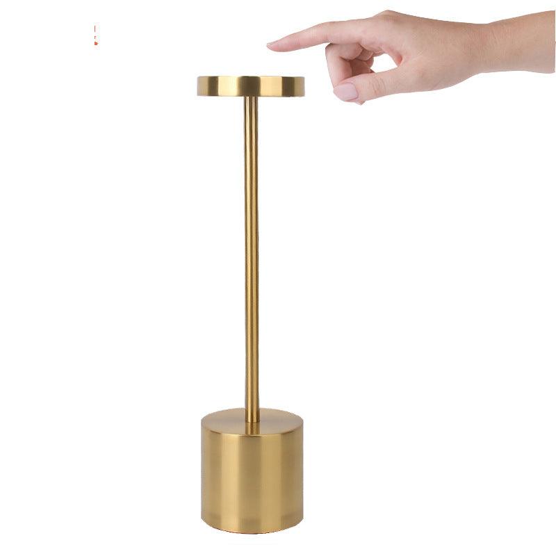 LED Aluminum Alloy Waterproof Rechargeable Desk Lamp Touch Dimming Metal Table Lamps For Bar Living Room Reading Camping Light - BUNNY BAZAR