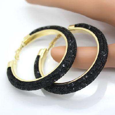 Gold-plated Earrings, Crystal Mesh Chain, Female Earring Jewelry - BUNNY BAZAR