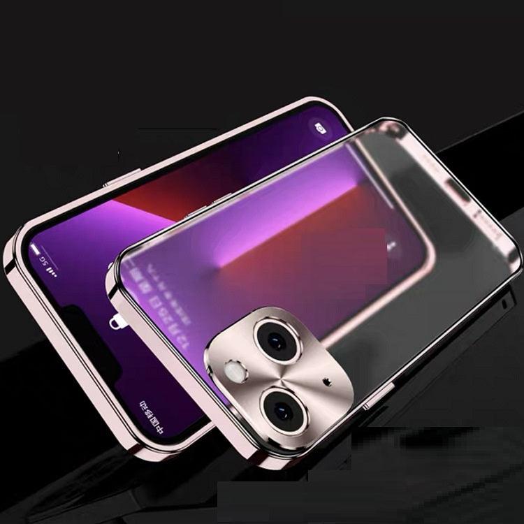 Metal Frame Frosted Cover Lens Film Frame Magnetic Phone Case - BUNNY BAZAR