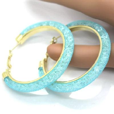 Gold-plated Earrings, Crystal Mesh Chain, Female Earring Jewelry - BUNNY BAZAR