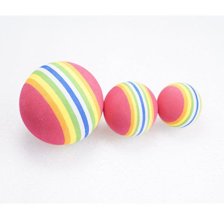 Pet Cat Elastic Mute Rainbow Ball Toy - BUNNY BAZAR