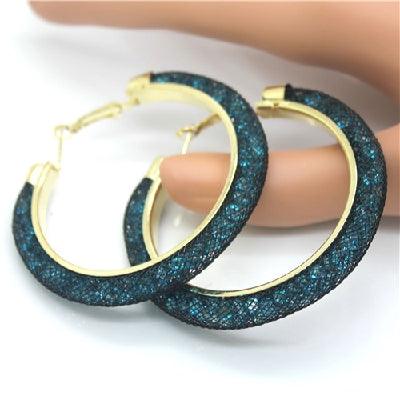 Gold-plated Earrings, Crystal Mesh Chain, Female Earring Jewelry - BUNNY BAZAR