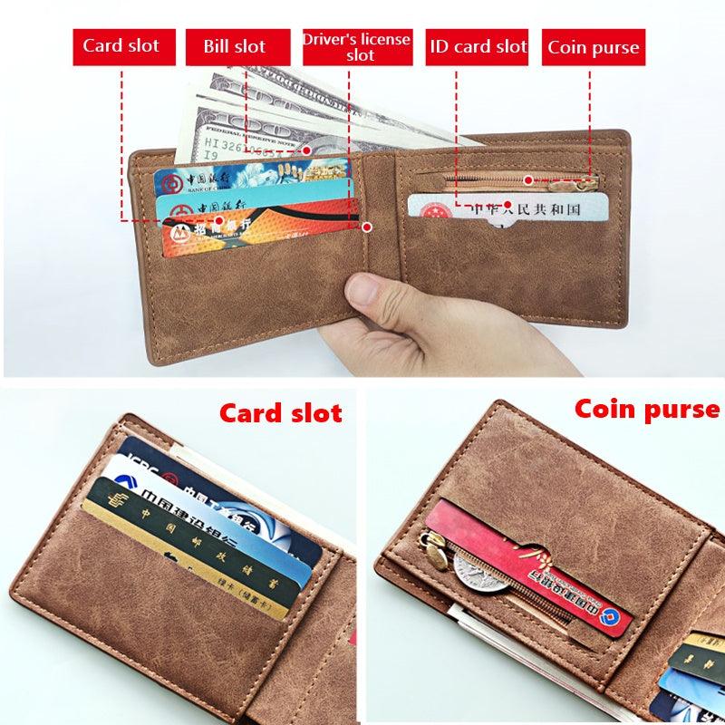 New Men Wallets Small Money Purses Design - BUNNY BAZAR