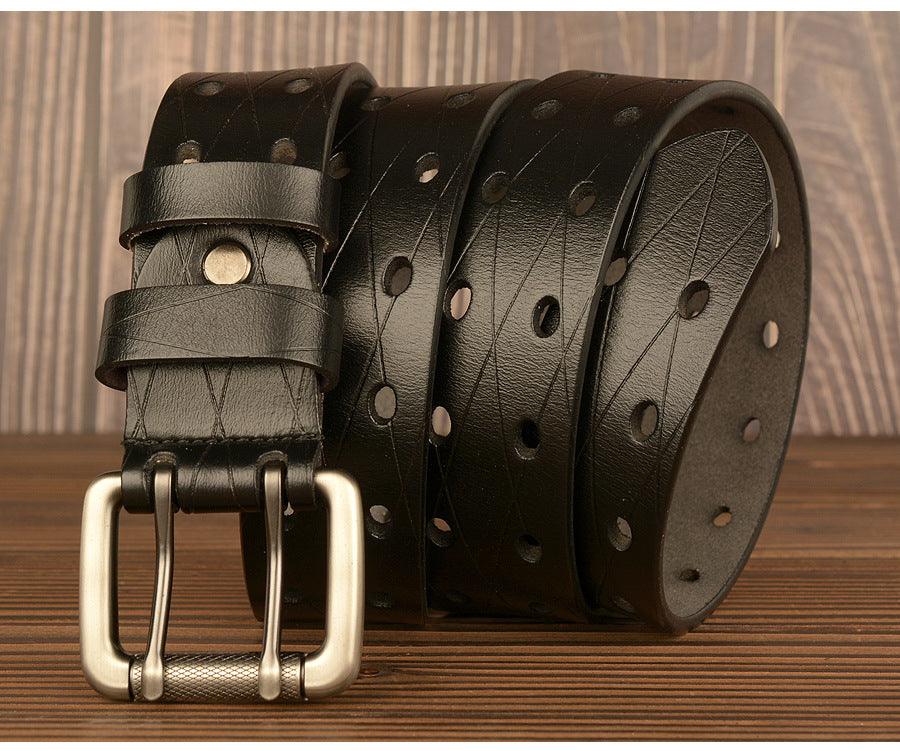 Men's Belt Leather Personality Belt Men's Casual Jeans Belt - BUNNY BAZAR