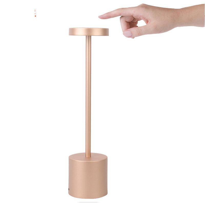 LED Aluminum Alloy Waterproof Rechargeable Desk Lamp Touch Dimming Metal Table Lamps For Bar Living Room Reading Camping Light - BUNNY BAZAR