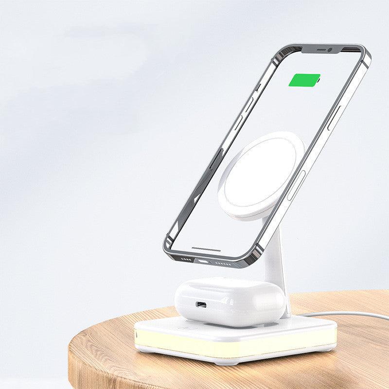 3 In 1 Magnetic Wireless Charger Stand Fast Charging Dock Station - BUNNY BAZAR