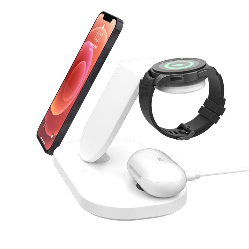 Three In One Wireless Charging Stand For Fast Charging - BUNNY BAZAR