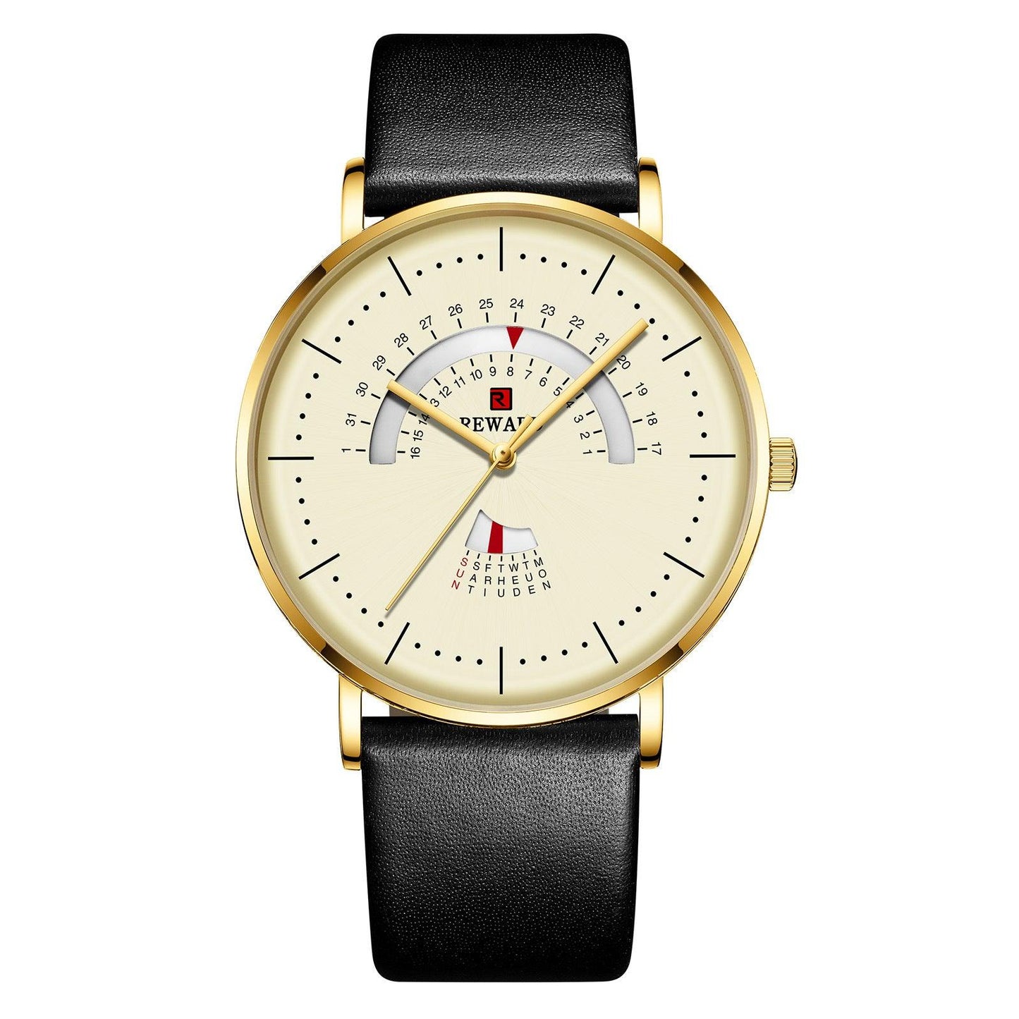 Luxury Men Watch Mesh Belt Waterproof Mens Watch Calendar Week Clock - BUNNY BAZAR