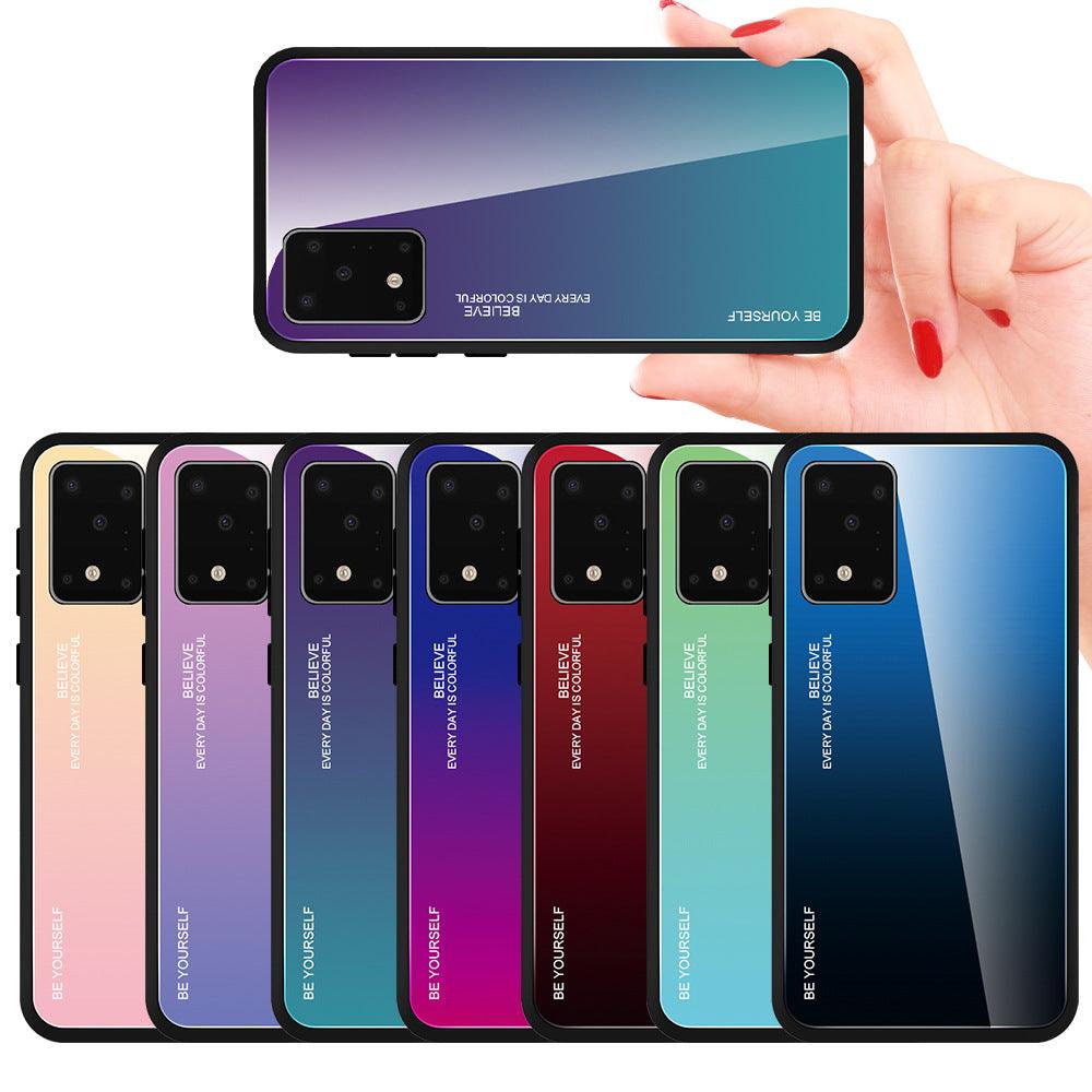 Mobile Phone Case Gradient Glass Protective Cover - BUNNY BAZAR