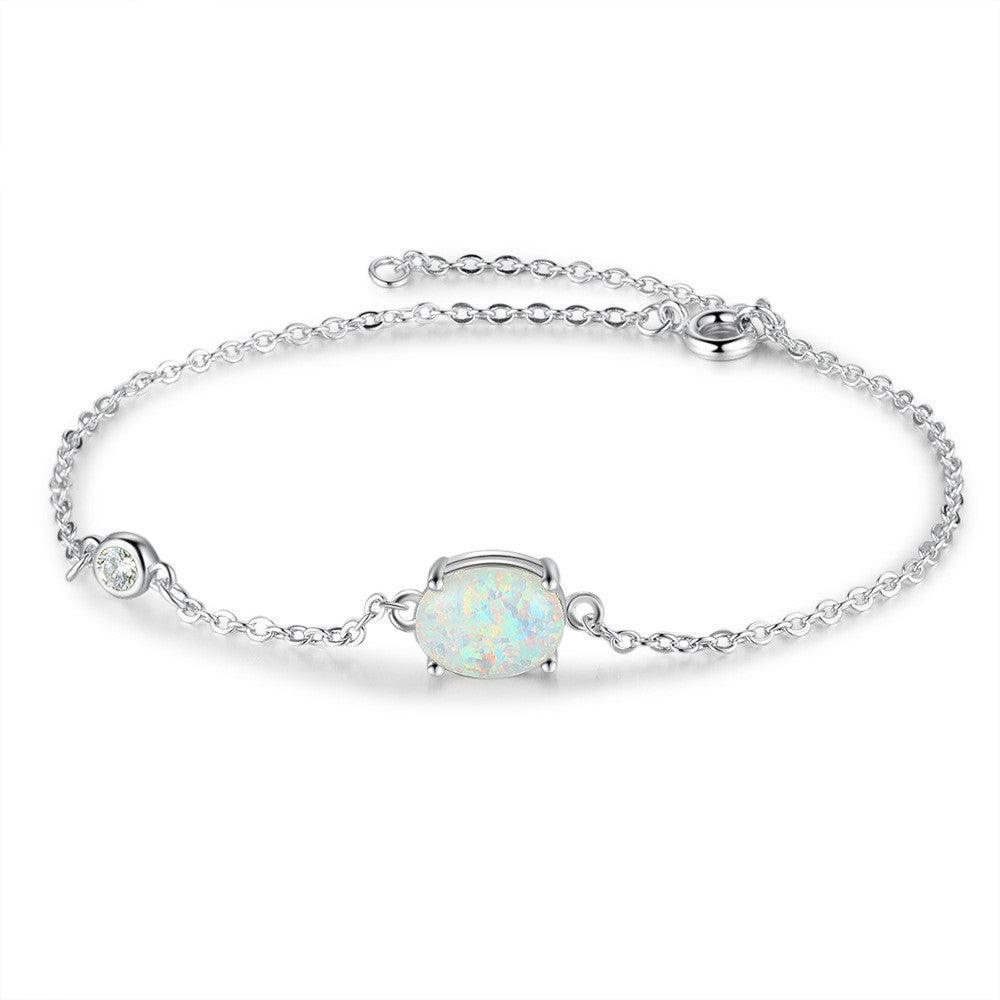 New Jewelry European And American Simple White Silver Bracelet - BUNNY BAZAR