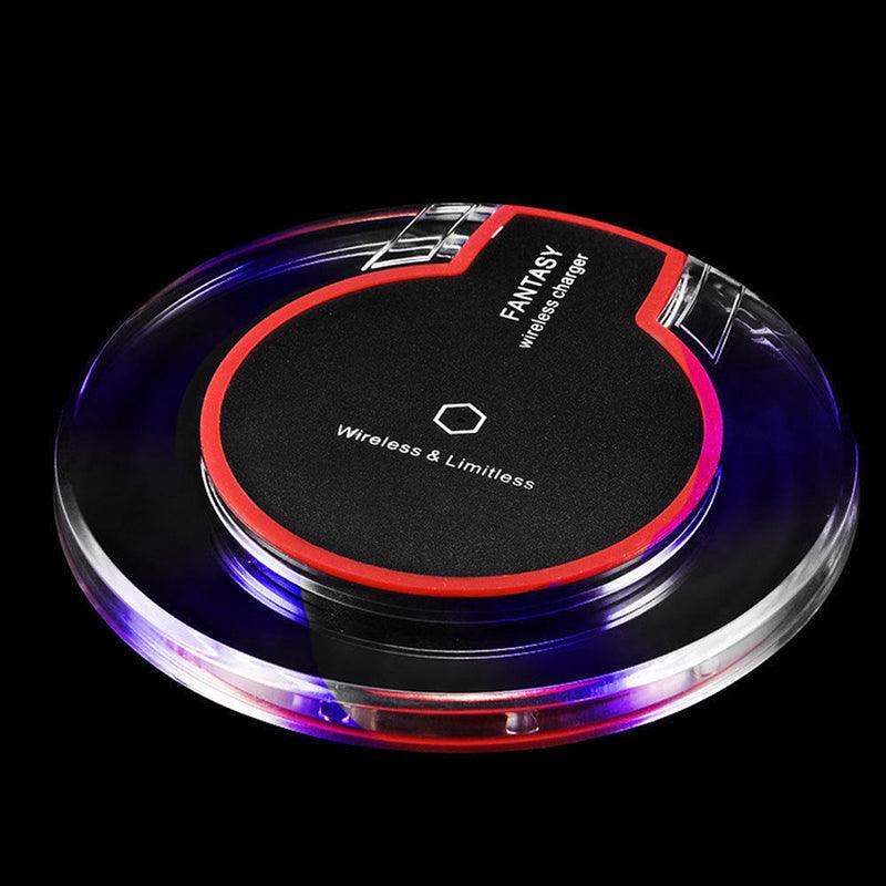 New Wireless Charging Dock Charger Crystal Round Charging Pad - BUNNY BAZAR