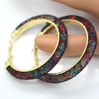 Gold-plated Earrings, Crystal Mesh Chain, Female Earring Jewelry - BUNNY BAZAR