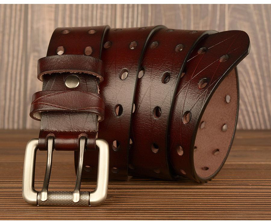 Men's Belt Leather Personality Belt Men's Casual Jeans Belt - BUNNY BAZAR